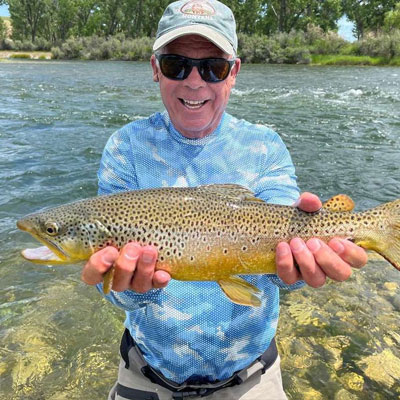 Catching a big trout on the Bighorn River