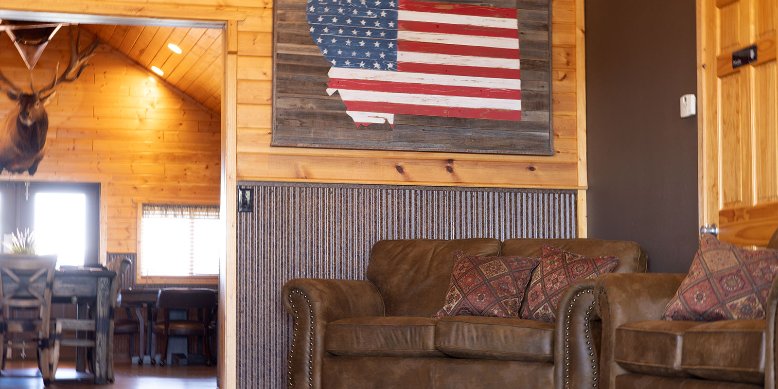 Lodge interior at Big Horn Valley Ranch